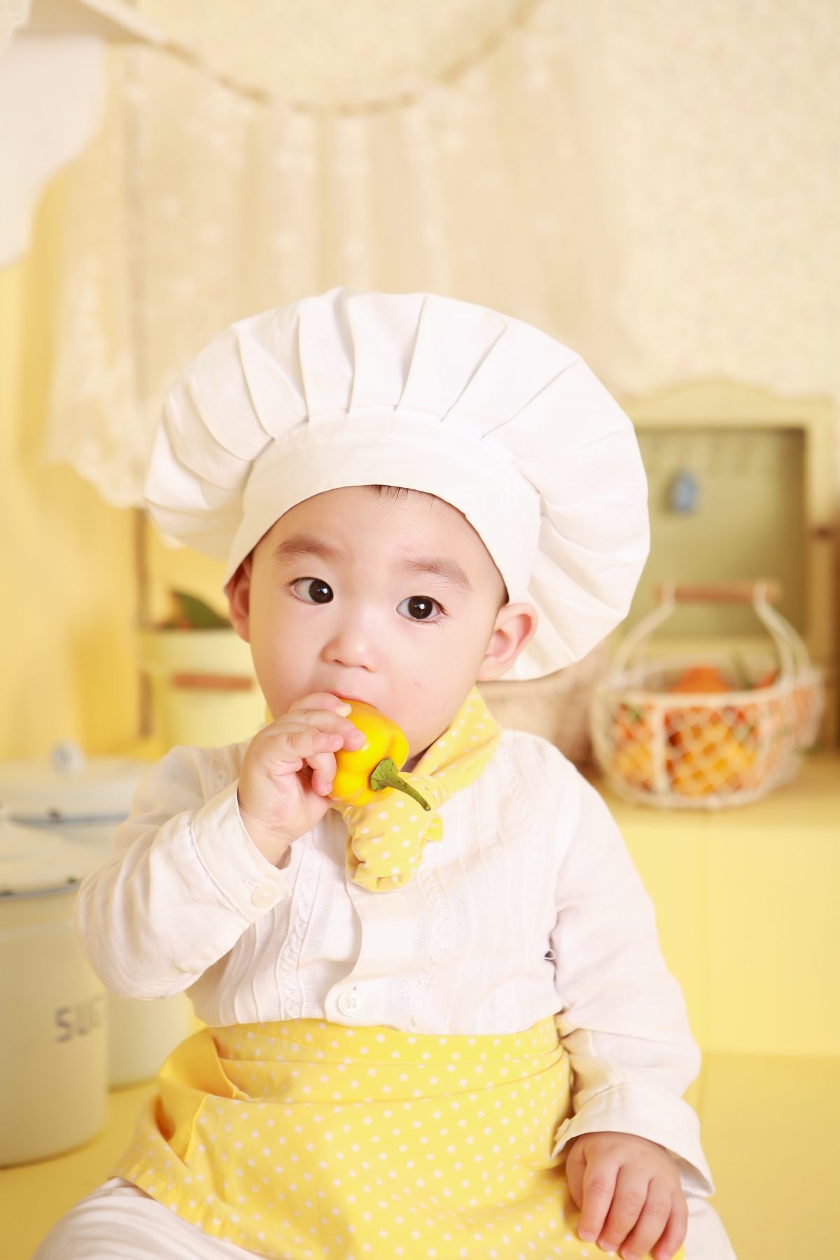 Chef kitchen cooking baby